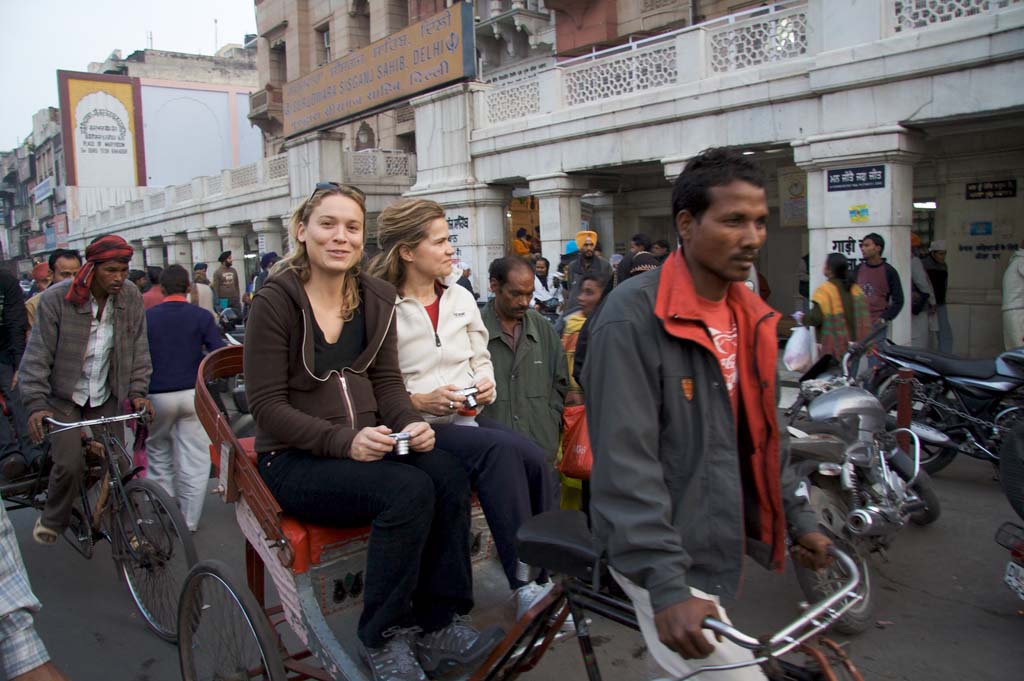 Rickshaw ride down Chandni Chowk, Old Delhi