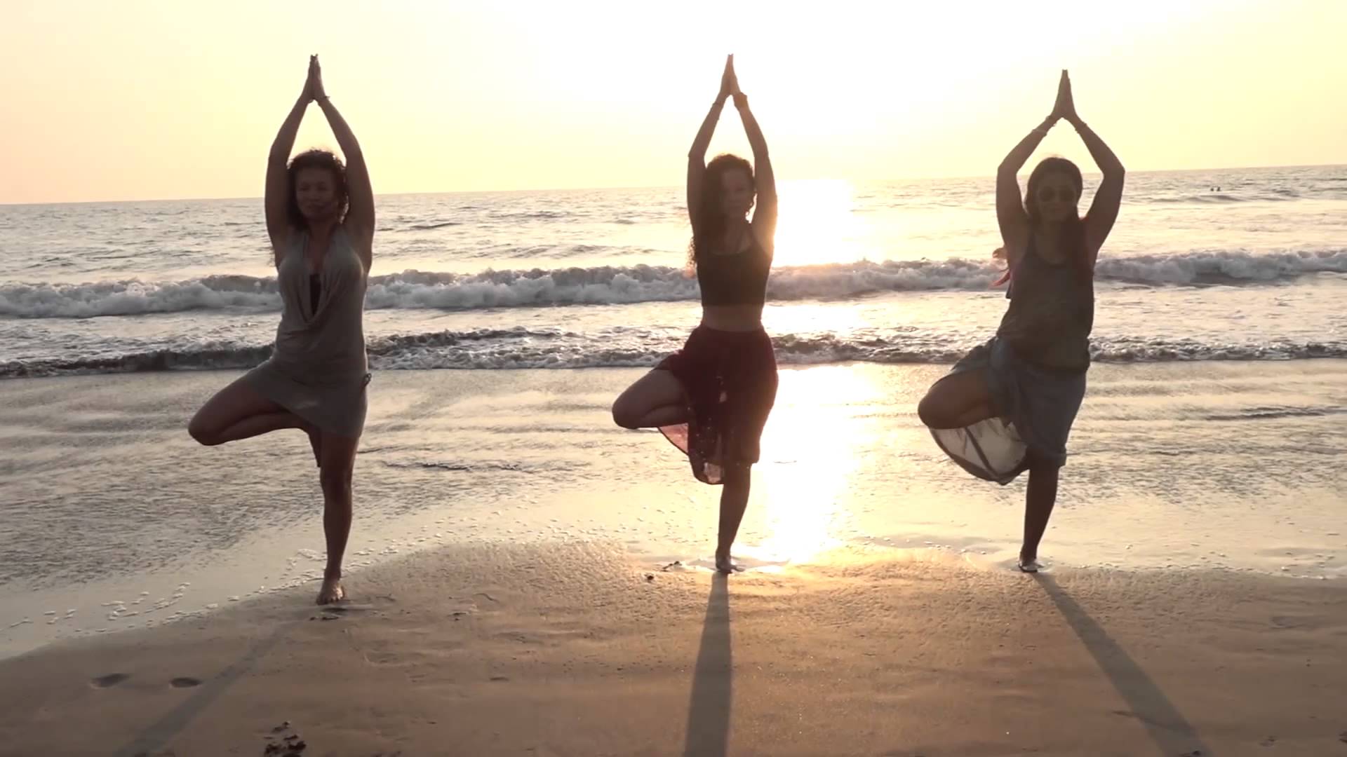 yoga at kerala beach