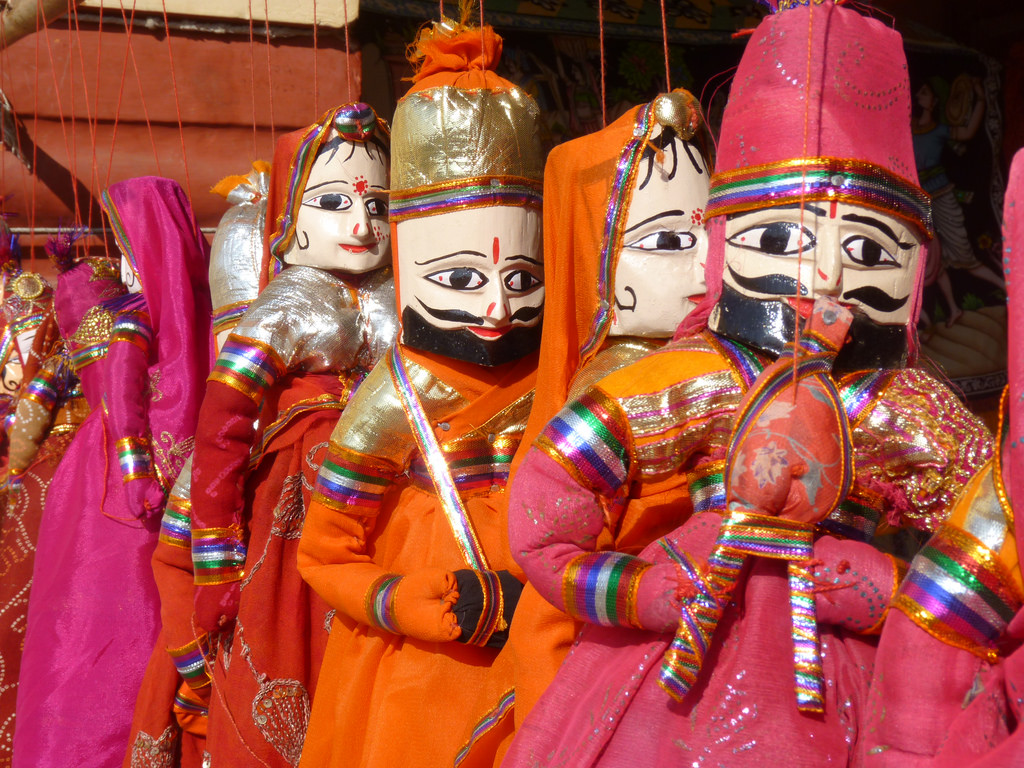 rajasthani puppets and stuffed dolls