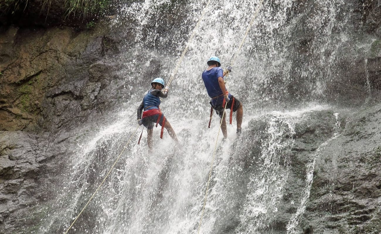 rappelling and trekking