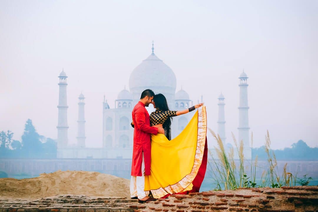 taj mahal - pre wedding destination india