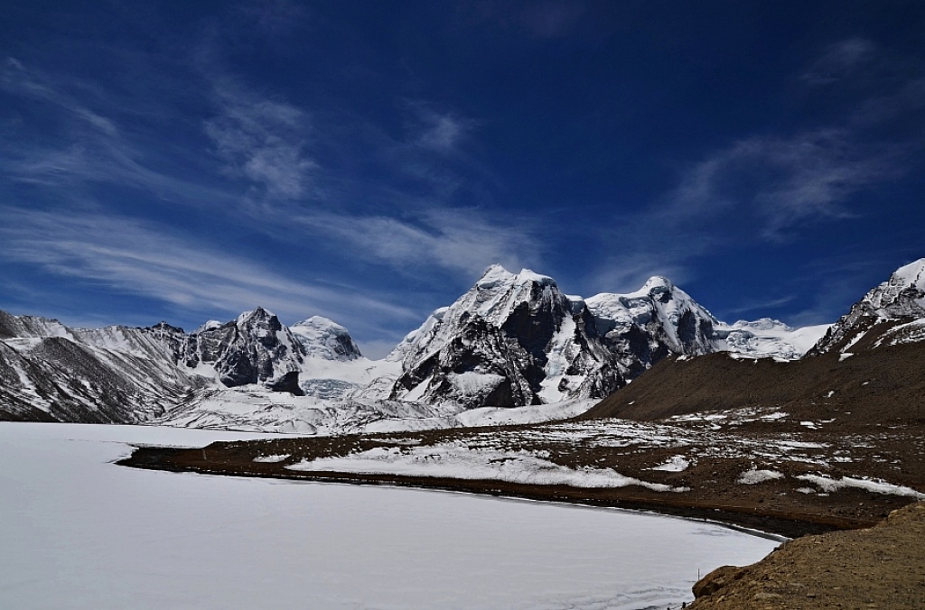 gurudongmar lake - frozen lakes in india