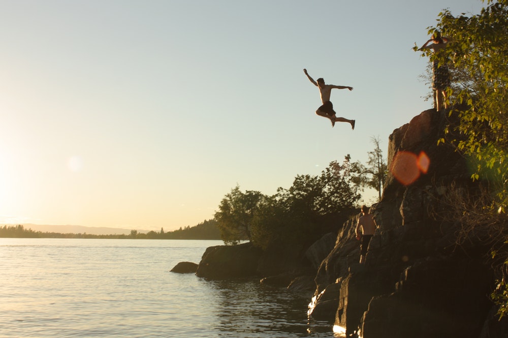 cliff jumping - adventure activities in rishikesh