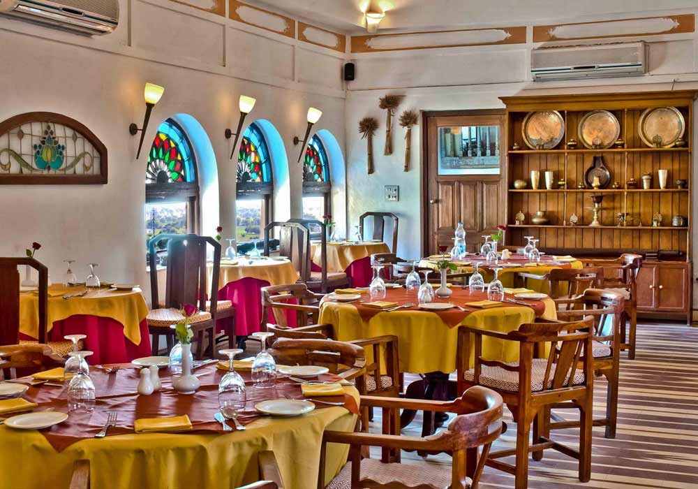 neemrana fort palace restaurant - top heritage hotels in india