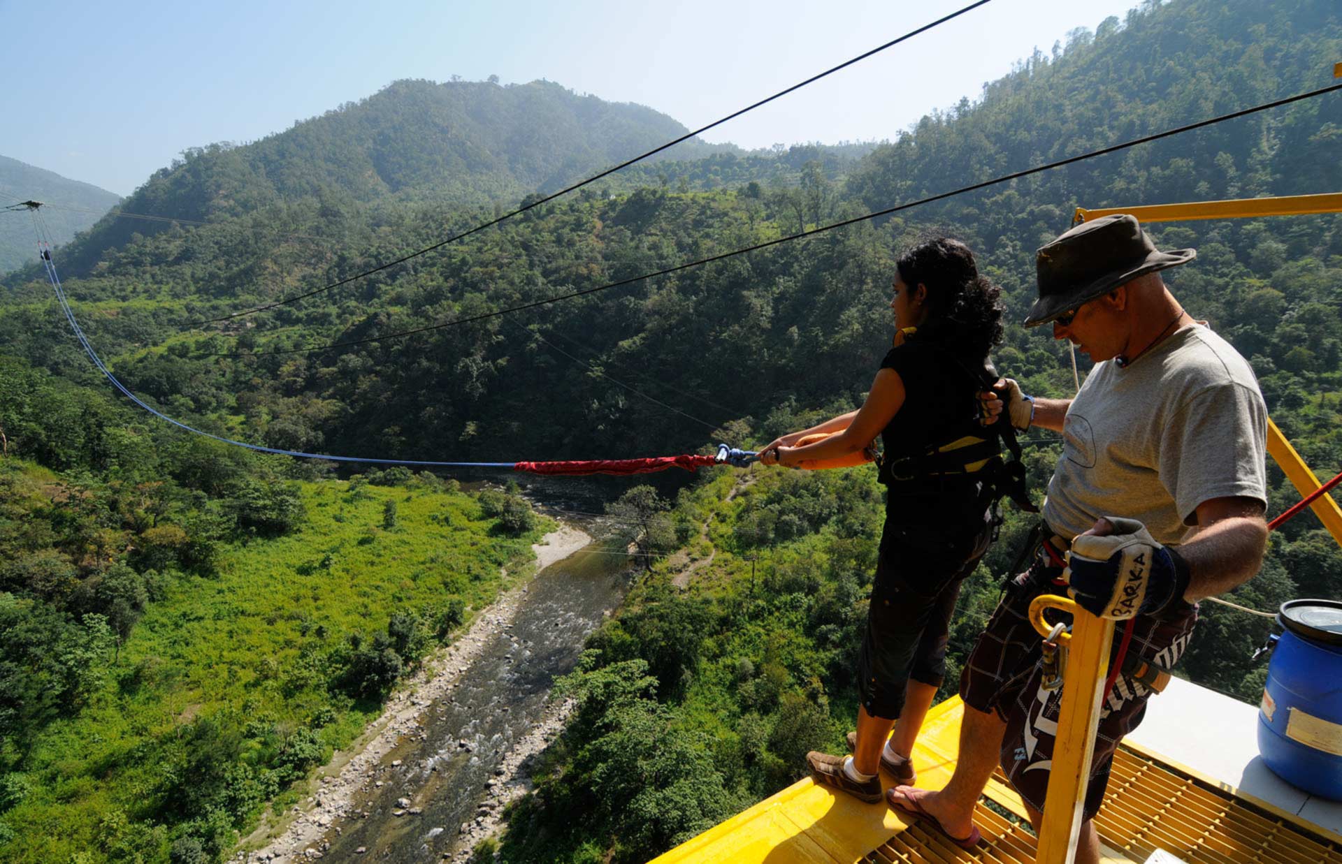 sky swing - adventure activity in rishikesh