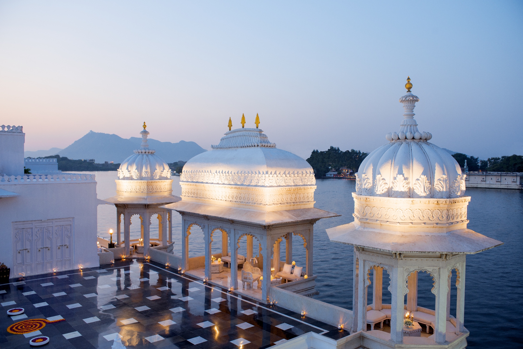 taj lake palace udaipur terrace - top heritage hotels in india