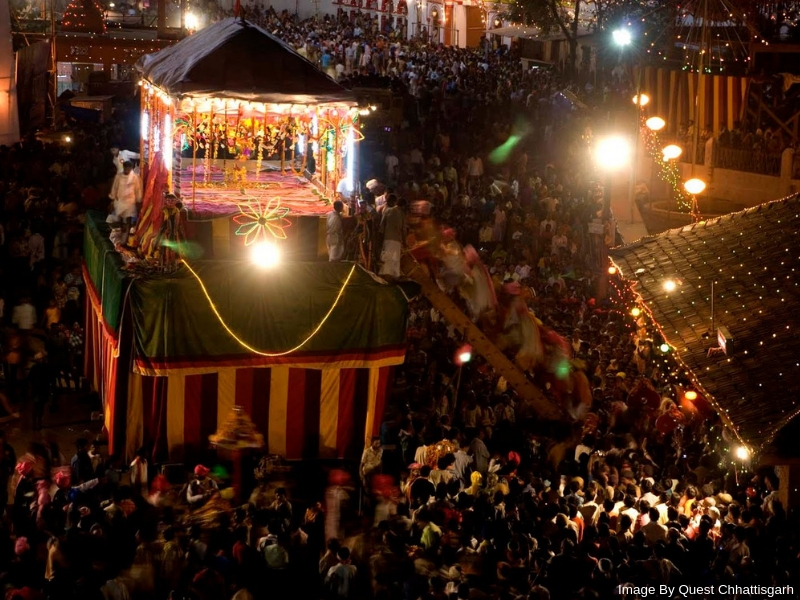 bastar dussehra celebration in night during dussehra celebrations in chattisgarh india