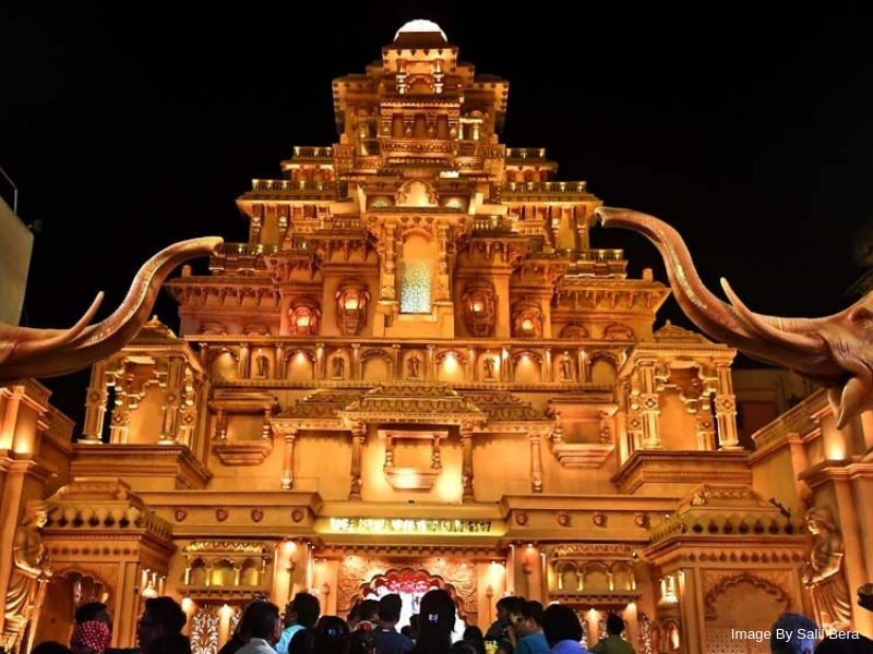 durga pandals during dussehra celebrations in kolkata india