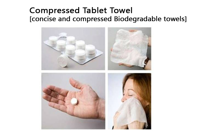Compressed tablet towel